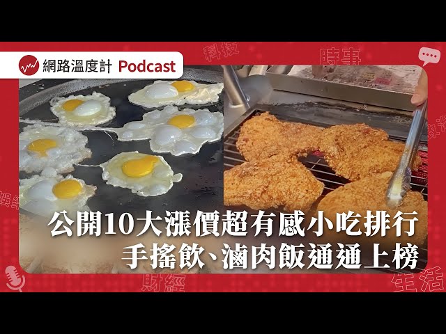 雞排輸了？公開10大漲價超有感小吃排行　台灣人最愛的手搖飲、滷肉飯通通上榜｜【溫度計Survey EP65】
