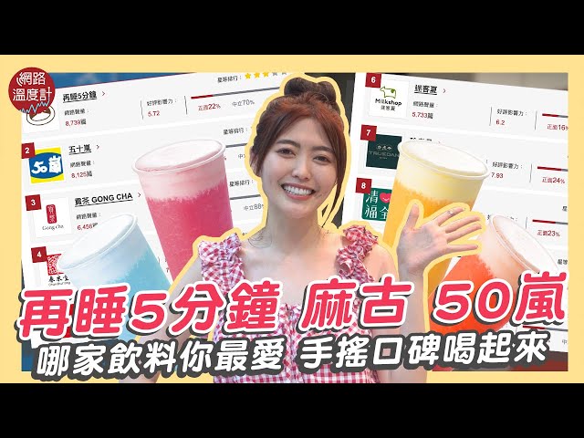 再睡5分鐘 麻古 50嵐 十大口碑手搖排行榜出爐! 棉被 芝芝 楊枝甘露超夯手搖喝起來【網溫爆榜 EP.6】feat.浪live 薛薛