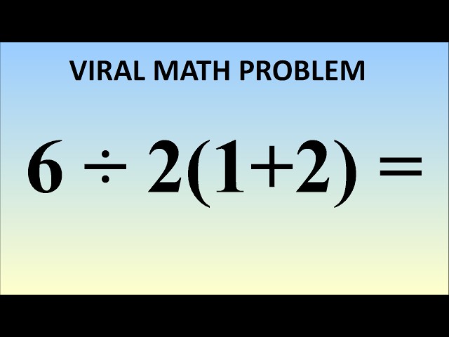 6÷2（1＋2）=？大神現身解答 百萬人錯在「國小數學太好」