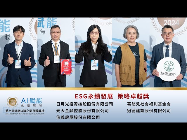 【2024網路口碑之星】實踐永續力量！五大企業推廣綠循環 傳達公益理念｜#策略卓越 #日月光投控 #元大金控 #信義房屋 #喜憨兒社會福利基金會 #冠德建設｜網路溫度計