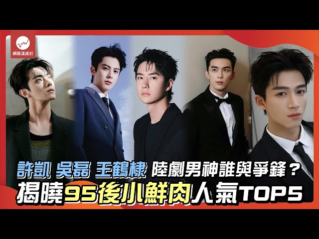 許凱 吳磊 王鶴棣 陸劇男神誰與爭鋒？揭曉95後小鮮肉人氣TOP5｜#陸劇 #棣棣 #小飛流 #小孩哥 #95後 #00後 #新生代男星 ｜網路溫度計