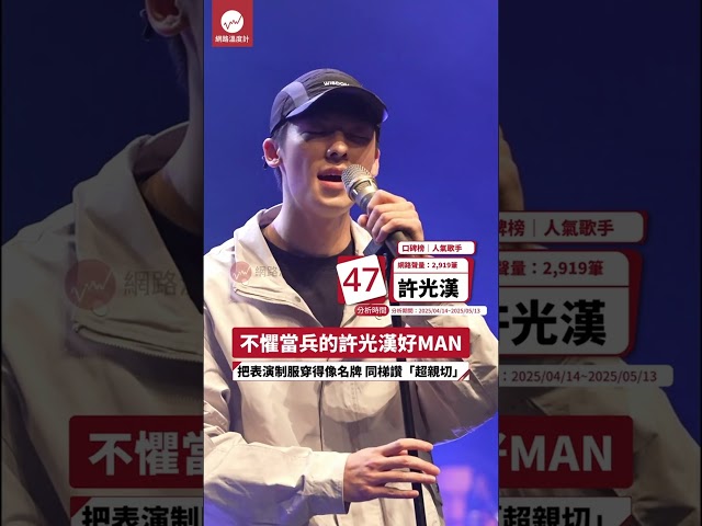 獨家捕獲「役男」許光漢 影帝歌喉曝光 粉絲暴動了‼️｜#許光漢 #服兵役 #唱歌 #人氣歌手｜網路溫度計