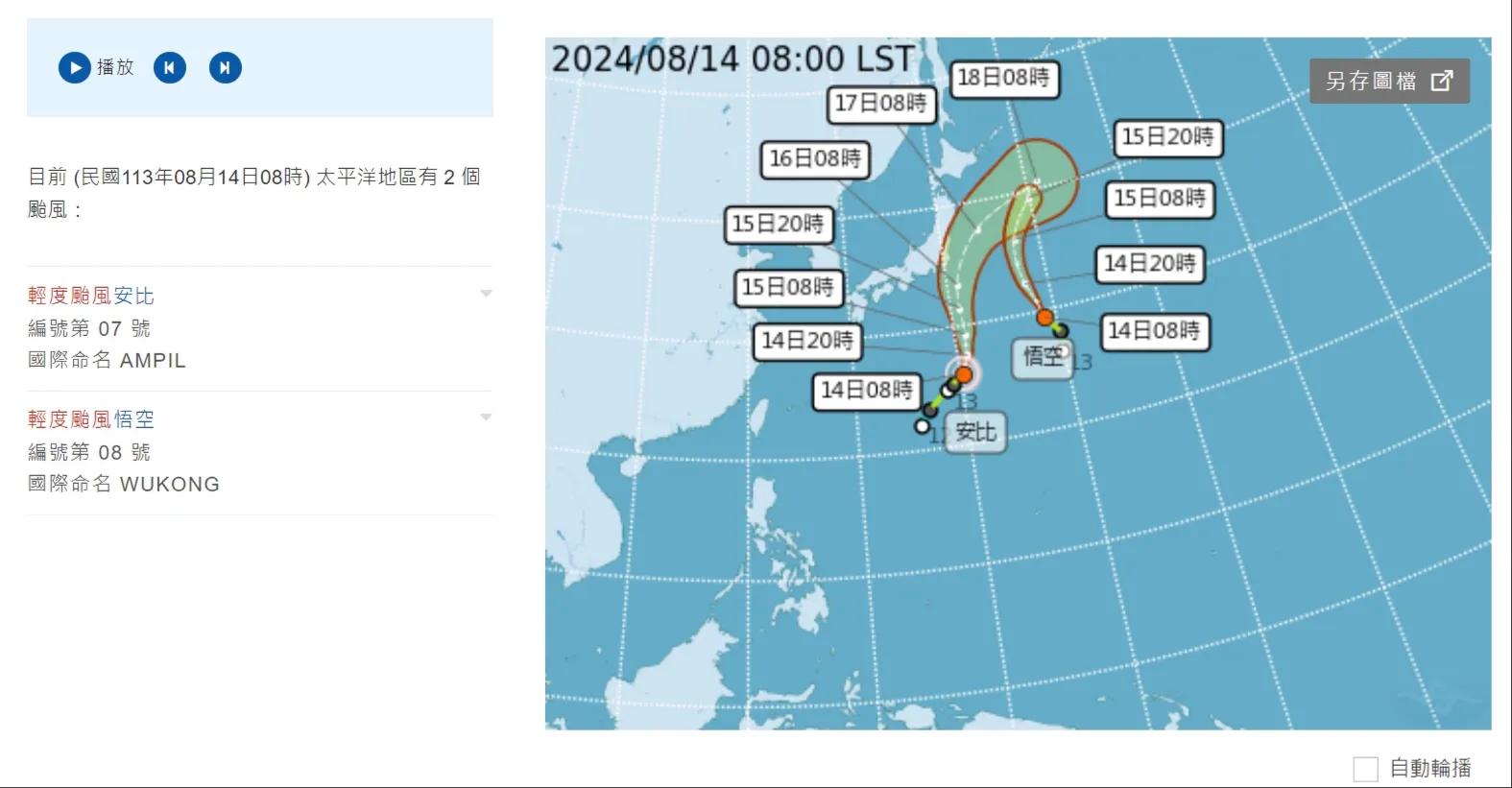 太平洋雙颱共舞　赴日旅遊留意天氣變化