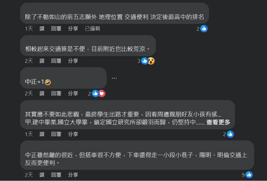 校風自由也留不住學生　中正高中甚至曾輸給陽明高中