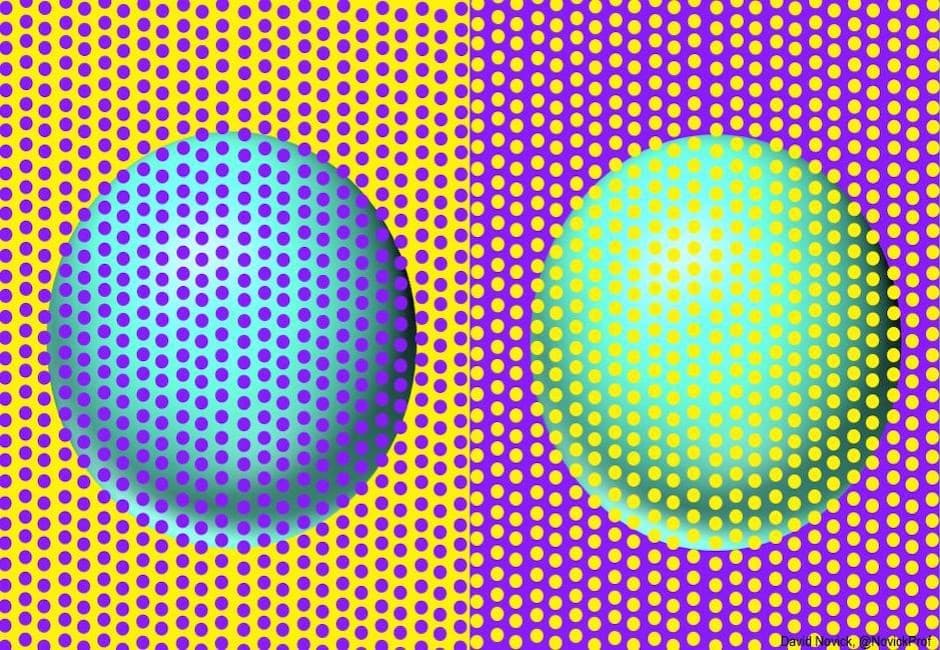 影／藍球、綠球？黃、紫底2D球圖視覺錯位　網友PS神解超震驚