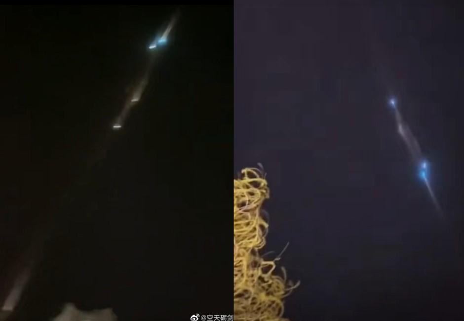 影／中國天空驚現不明飛行物！夜空「一串UFO」光帶飛速掠過　專家解答了
