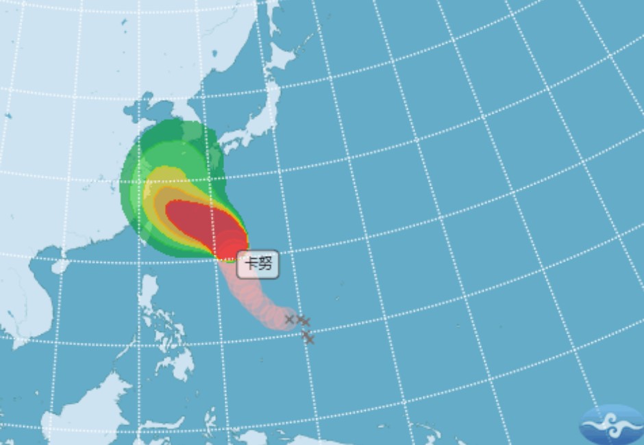 未來10日天氣一次看！中颱卡努急轉彎　外圍環流降雨「由北下到南」