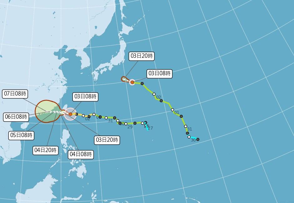 不斷更新／颱風海葵擾台！全台各地9/4停班停課一覽表