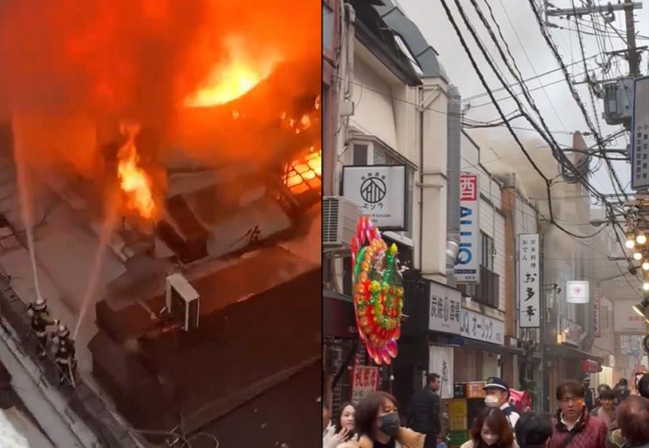 日本北九州商店街起火！大規模延燒超過2hr　多棟建築陷入火海