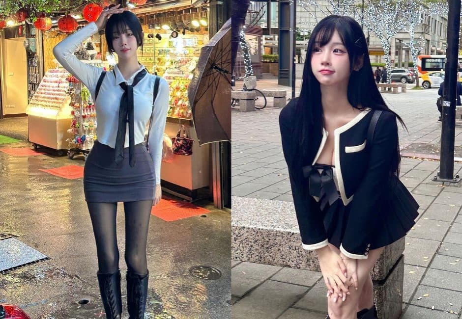 企鵝妹抱歉了！韓國女神級實況主來台超短裙上街　甜喊「想喝珍奶」全網暴動