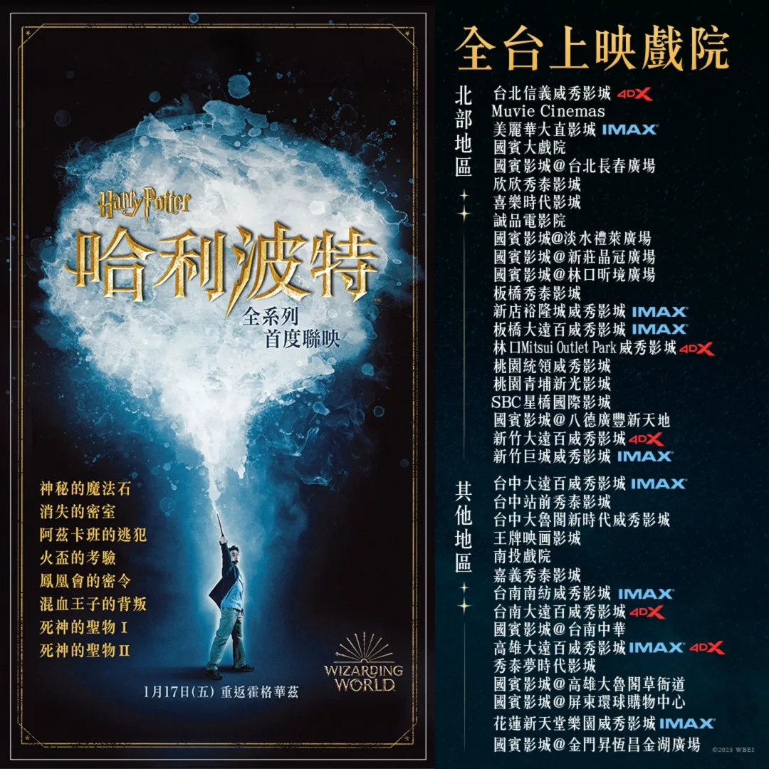 《哈利波特》全系列聯映場次資訊