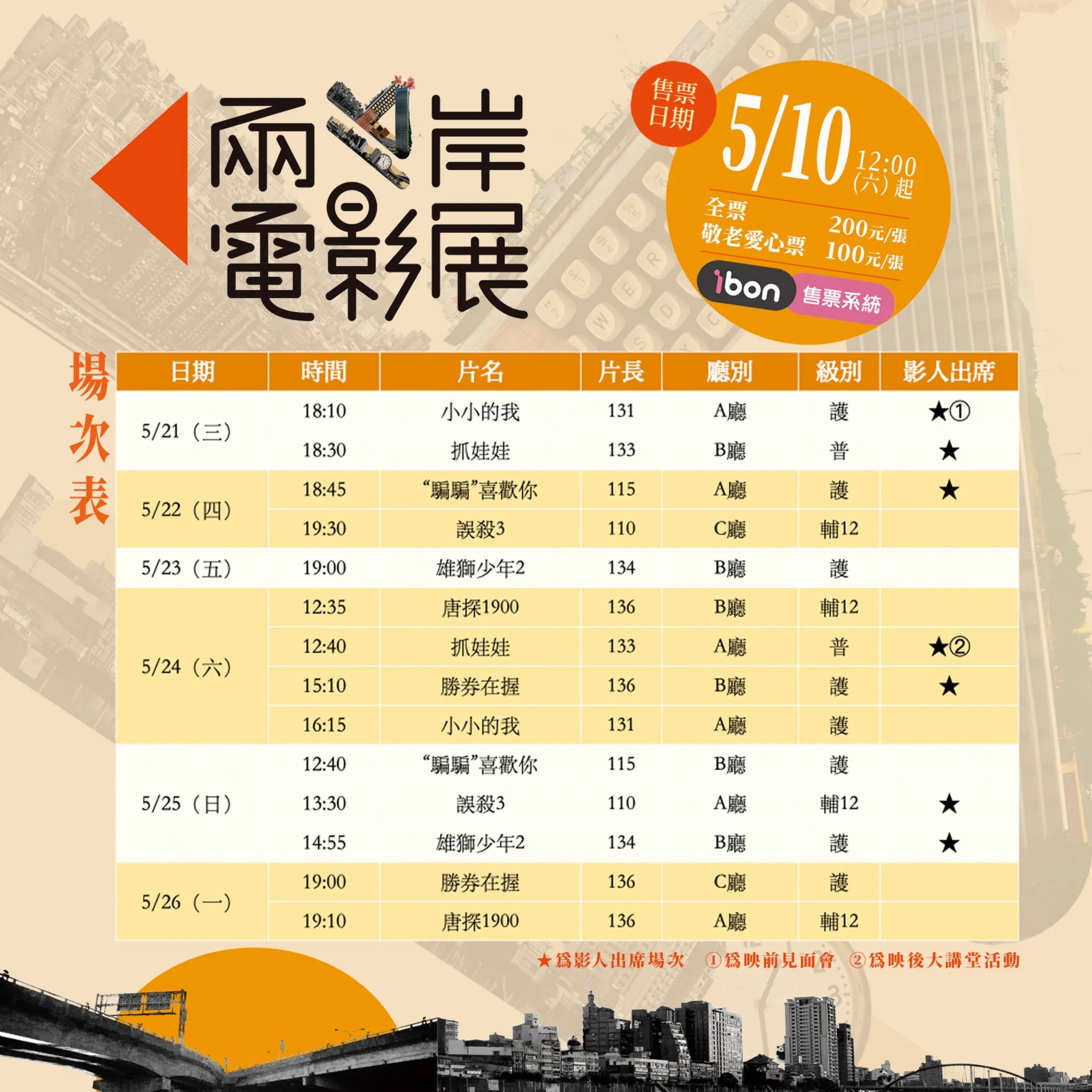 2025年第16屆兩岸電影展售票資訊