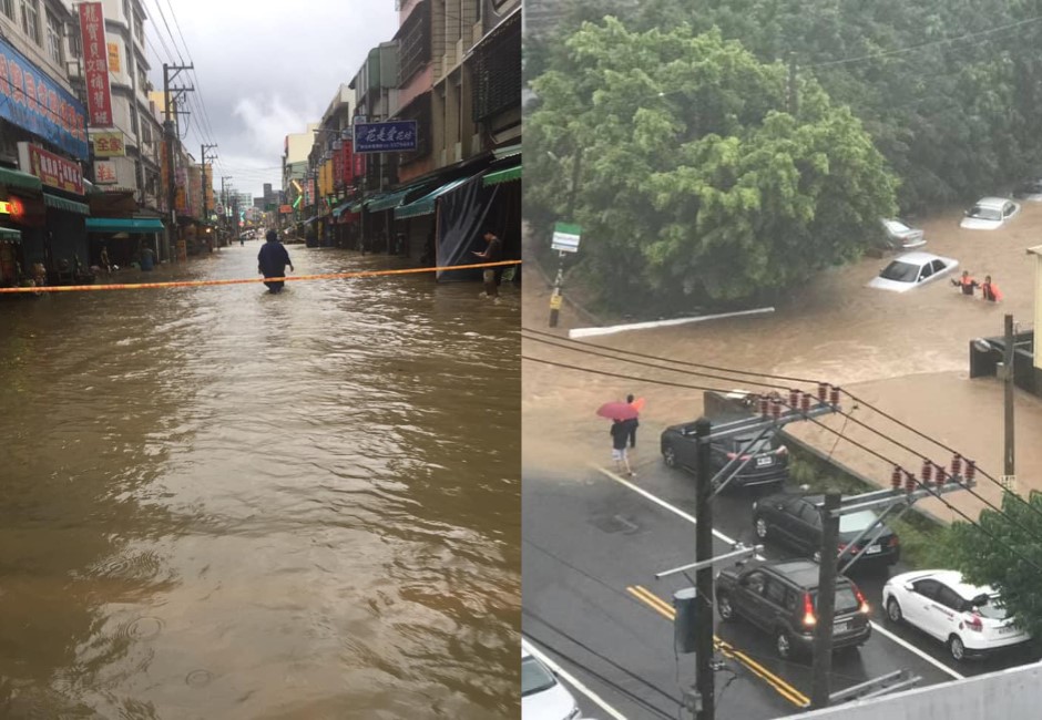 圖／豪雨狂襲新竹！水淹大腿災情不斷　客雅溪暴漲堪比蘇拉颱風