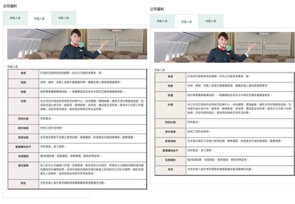 不滿罷工？長榮官網「空服員福利」悄悄移除一樣