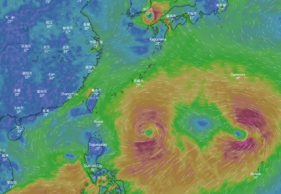 驚見四低壓環繞共舞！今年最強颱「利奇馬」北上…兩地區嚴防大雨