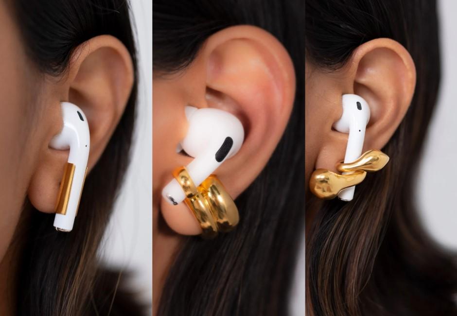 Airpods究極戴法！品牌推「固定耳環」超時尚　網吐槽：忘記拔會痛死