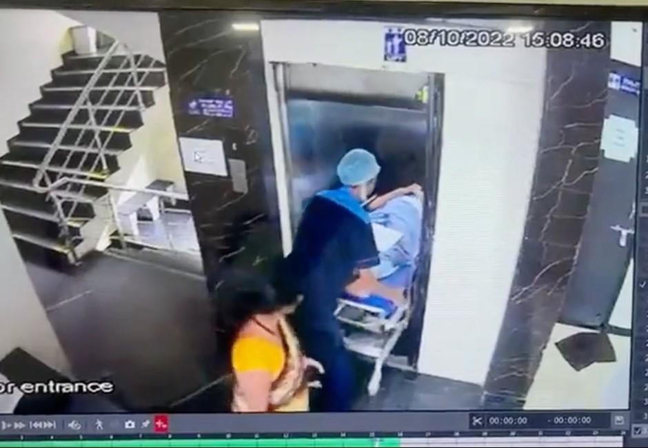 病床推到一半電梯突下墜16秒奪命畫面曝光！74歲病患頭朝下撞地搶救不治