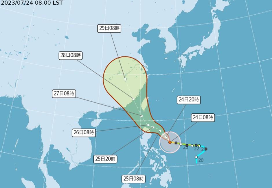 中颱杜蘇芮最快今晚發海警！最新路徑預測「可能不登陸」　這地區放颱風假機率較高